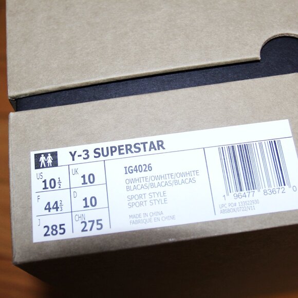 BNWT AW24 Y-3 YOHJI YAMAMOTO SUPERSTAR SNEAKERS 10.5 - Picture 9 of 15